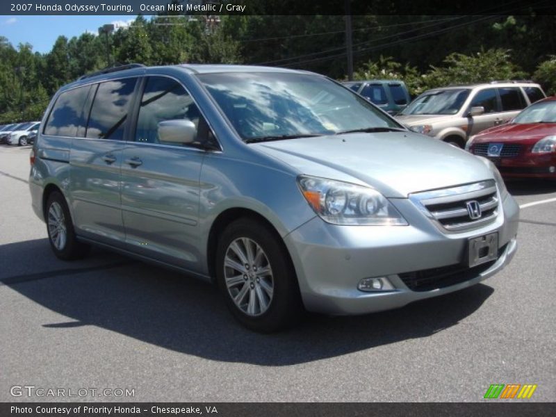 Ocean Mist Metallic / Gray 2007 Honda Odyssey Touring