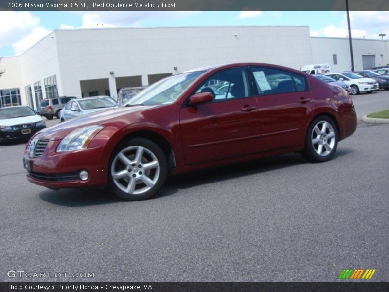 Red Opulence Metallic / Frost 2006 Nissan Maxima 3.5 SE