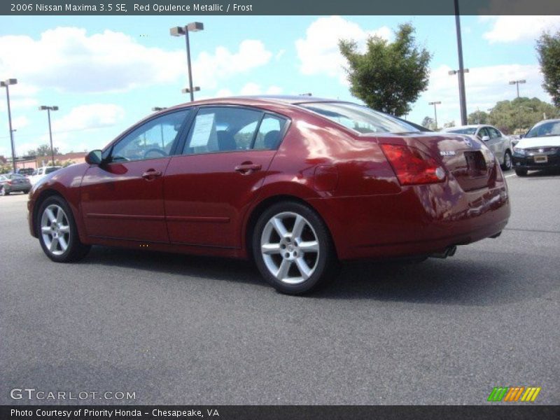 Red Opulence Metallic / Frost 2006 Nissan Maxima 3.5 SE