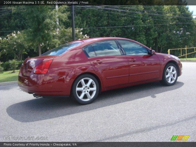 Red Opulence Metallic / Frost 2006 Nissan Maxima 3.5 SE