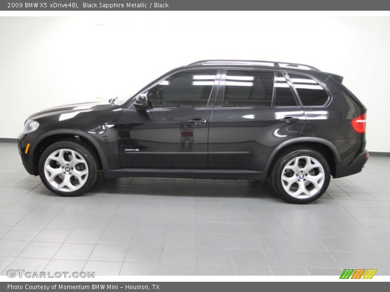 Black Sapphire Metallic / Black 2009 BMW X5 xDrive48i