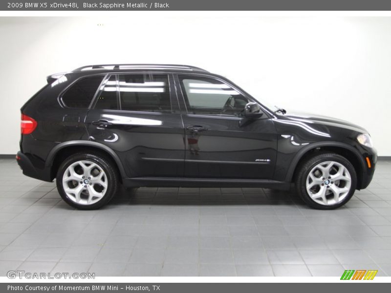 Black Sapphire Metallic / Black 2009 BMW X5 xDrive48i