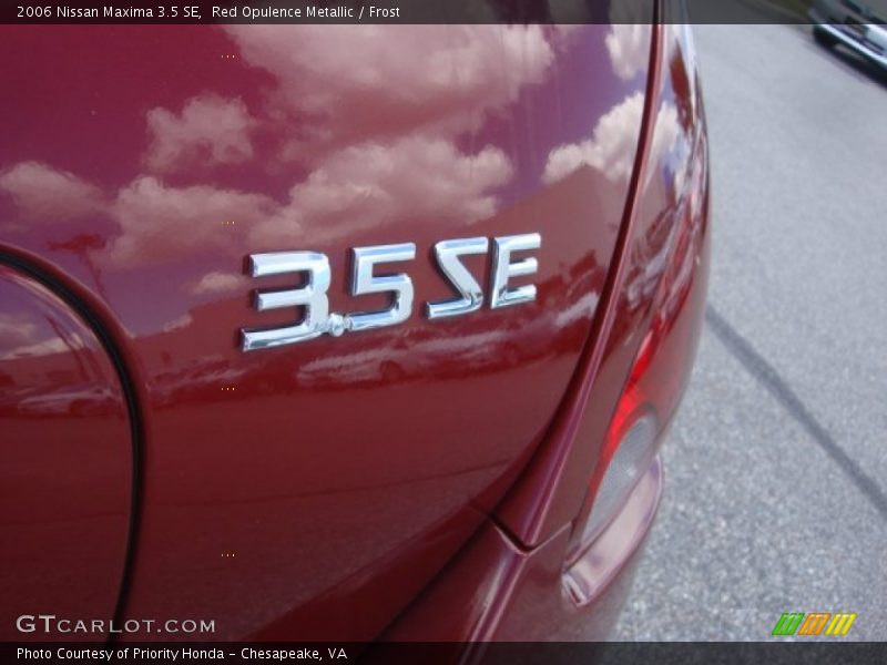 Red Opulence Metallic / Frost 2006 Nissan Maxima 3.5 SE