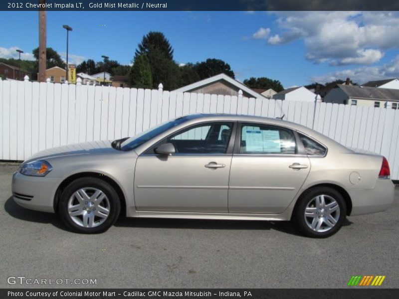 Gold Mist Metallic / Neutral 2012 Chevrolet Impala LT