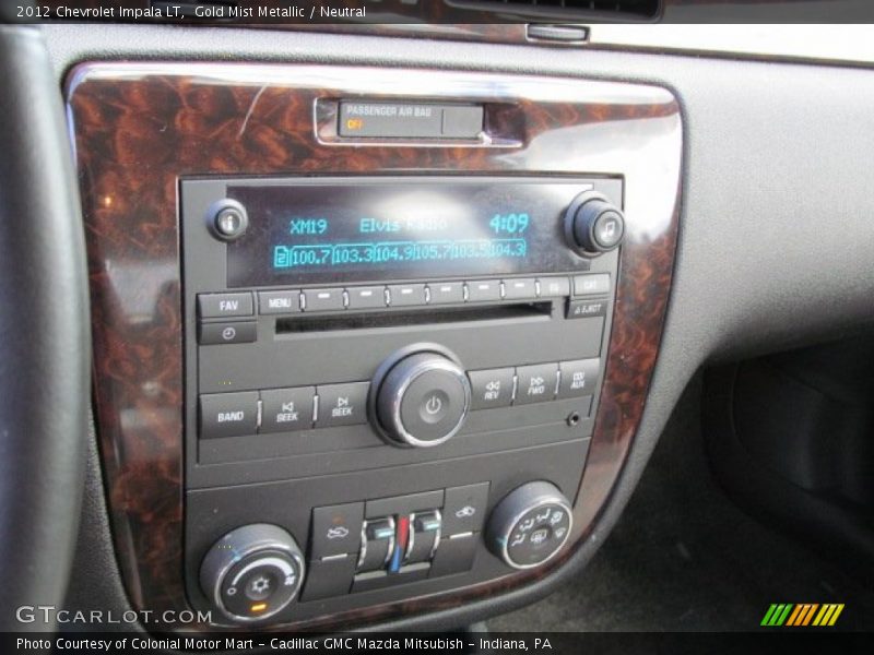 Gold Mist Metallic / Neutral 2012 Chevrolet Impala LT