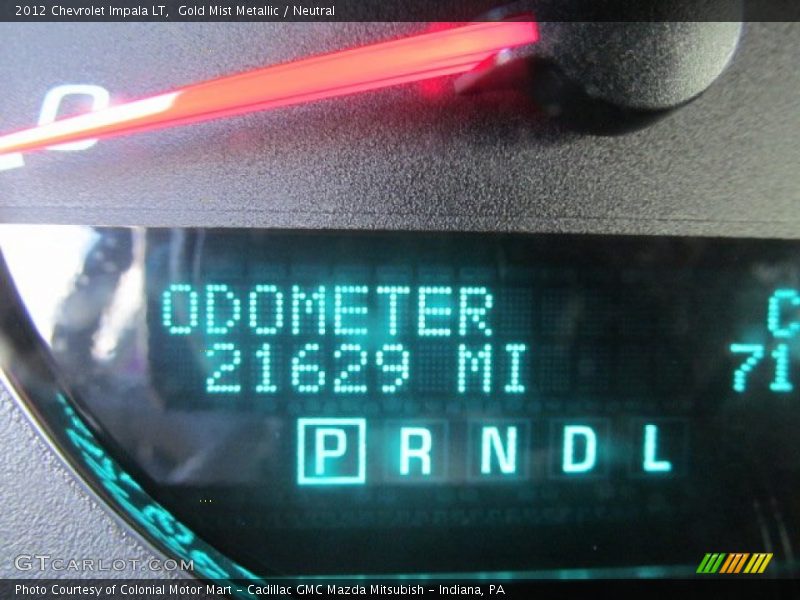 Gold Mist Metallic / Neutral 2012 Chevrolet Impala LT