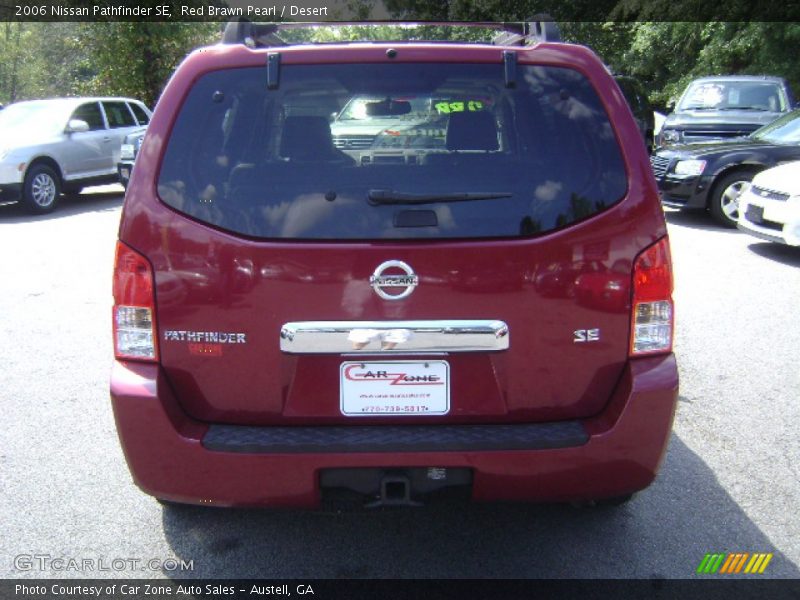 Red Brawn Pearl / Desert 2006 Nissan Pathfinder SE