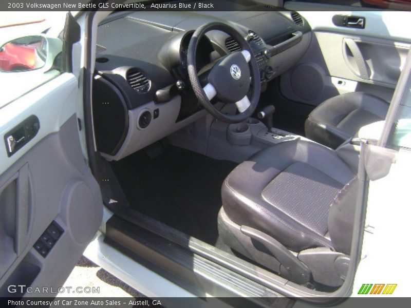 Aquarius Blue / Black 2003 Volkswagen New Beetle GLS Convertible