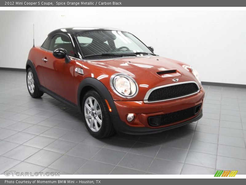 Spice Orange Metallic / Carbon Black 2012 Mini Cooper S Coupe
