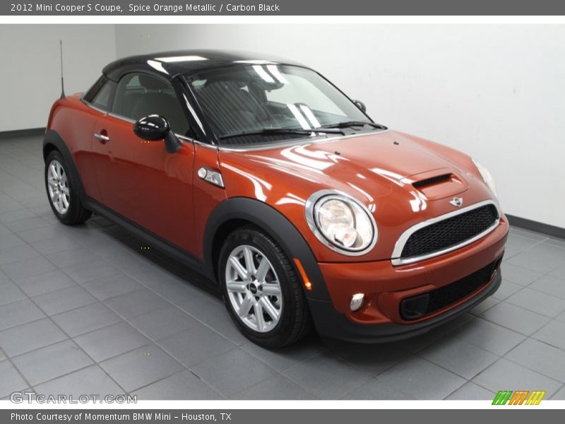 Spice Orange Metallic / Carbon Black 2012 Mini Cooper S Coupe