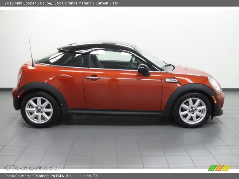 Spice Orange Metallic / Carbon Black 2012 Mini Cooper S Coupe