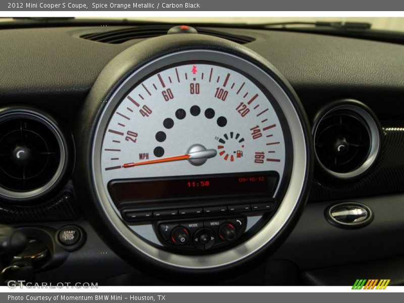 Spice Orange Metallic / Carbon Black 2012 Mini Cooper S Coupe