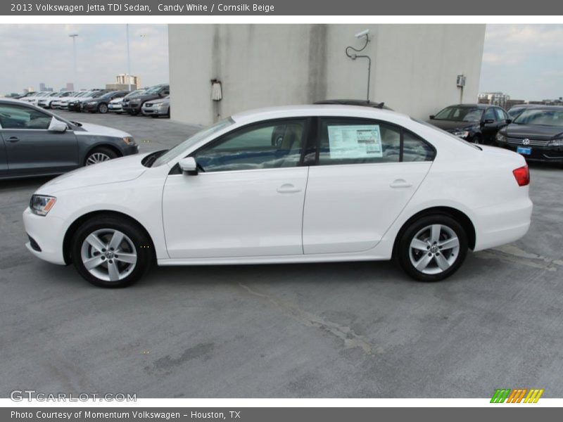 Candy White / Cornsilk Beige 2013 Volkswagen Jetta TDI Sedan