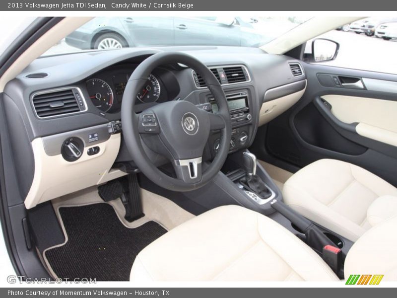 Candy White / Cornsilk Beige 2013 Volkswagen Jetta TDI Sedan