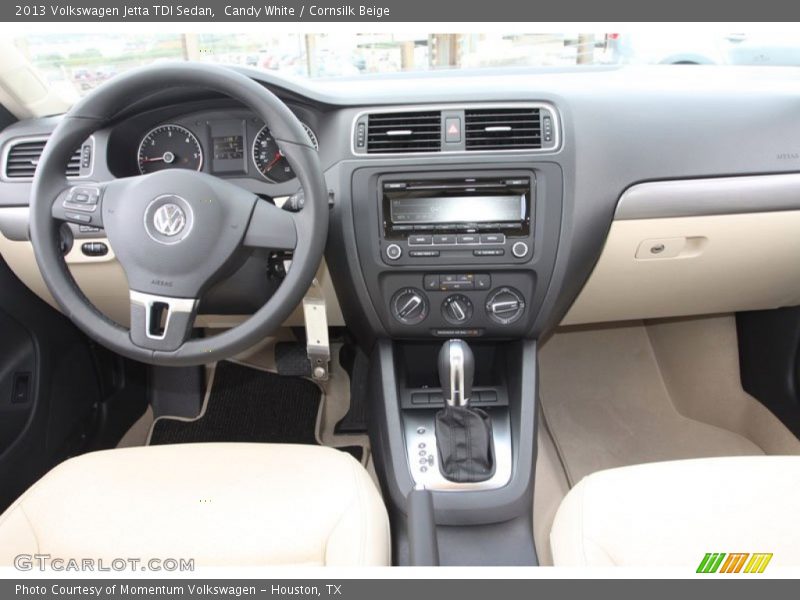 Candy White / Cornsilk Beige 2013 Volkswagen Jetta TDI Sedan