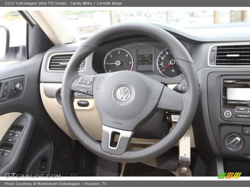 Candy White / Cornsilk Beige 2013 Volkswagen Jetta TDI Sedan