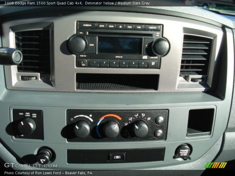 Detonator Yellow / Medium Slate Gray 2008 Dodge Ram 1500 Sport Quad Cab 4x4