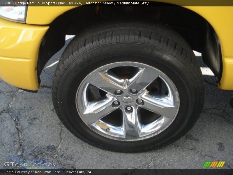 Detonator Yellow / Medium Slate Gray 2008 Dodge Ram 1500 Sport Quad Cab 4x4