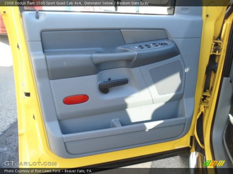 Detonator Yellow / Medium Slate Gray 2008 Dodge Ram 1500 Sport Quad Cab 4x4
