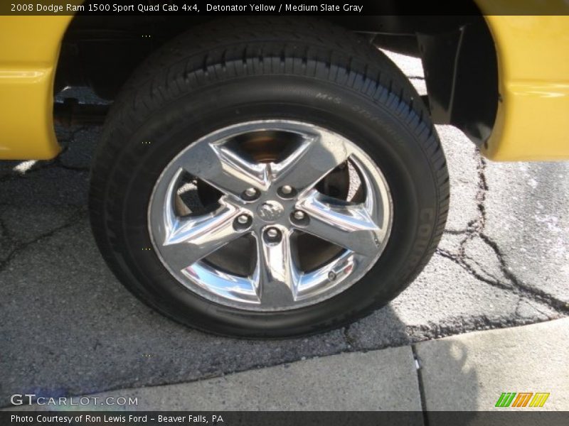 Detonator Yellow / Medium Slate Gray 2008 Dodge Ram 1500 Sport Quad Cab 4x4