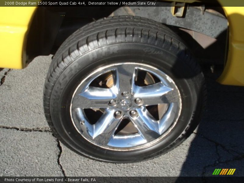 Detonator Yellow / Medium Slate Gray 2008 Dodge Ram 1500 Sport Quad Cab 4x4