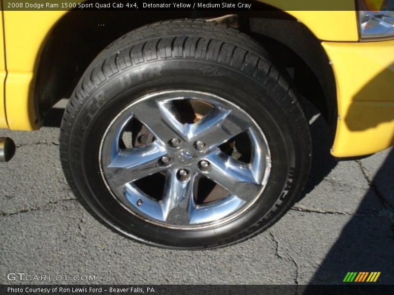 Detonator Yellow / Medium Slate Gray 2008 Dodge Ram 1500 Sport Quad Cab 4x4