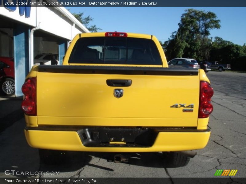 Detonator Yellow / Medium Slate Gray 2008 Dodge Ram 1500 Sport Quad Cab 4x4