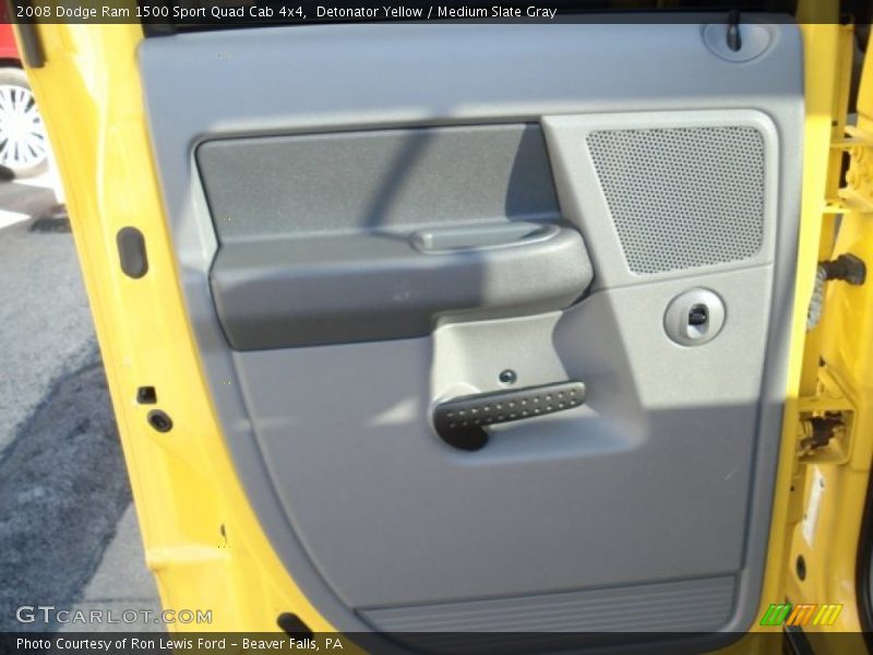 Detonator Yellow / Medium Slate Gray 2008 Dodge Ram 1500 Sport Quad Cab 4x4