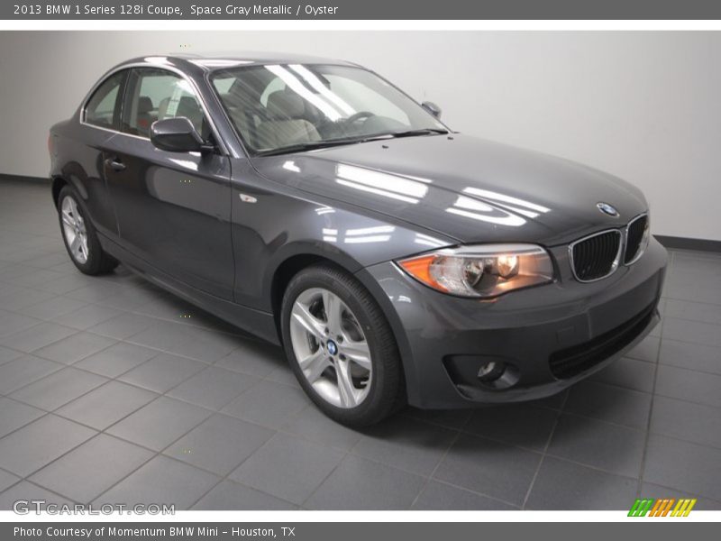Space Gray Metallic / Oyster 2013 BMW 1 Series 128i Coupe