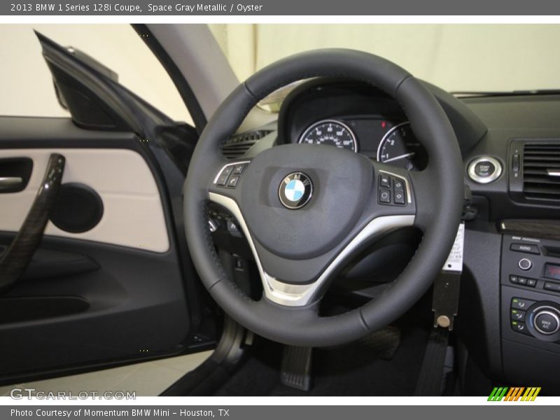 Space Gray Metallic / Oyster 2013 BMW 1 Series 128i Coupe