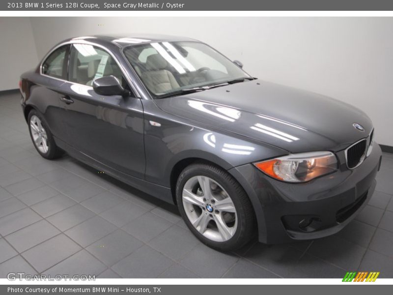 Space Gray Metallic / Oyster 2013 BMW 1 Series 128i Coupe