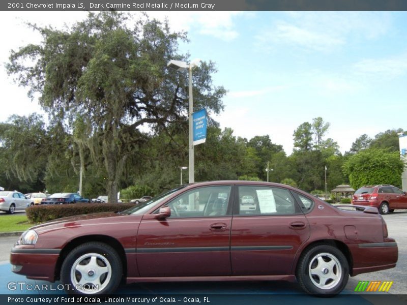 Dark Carmine Red Metallic / Medium Gray 2001 Chevrolet Impala LS
