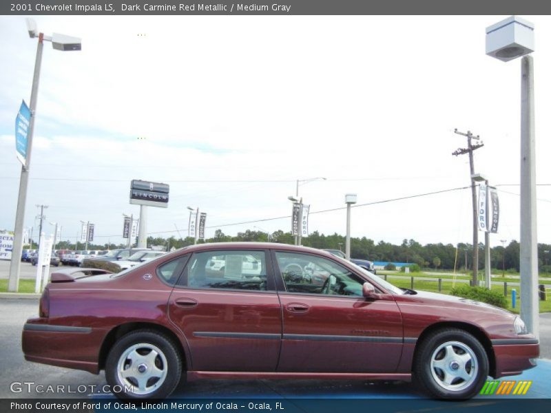 Dark Carmine Red Metallic / Medium Gray 2001 Chevrolet Impala LS