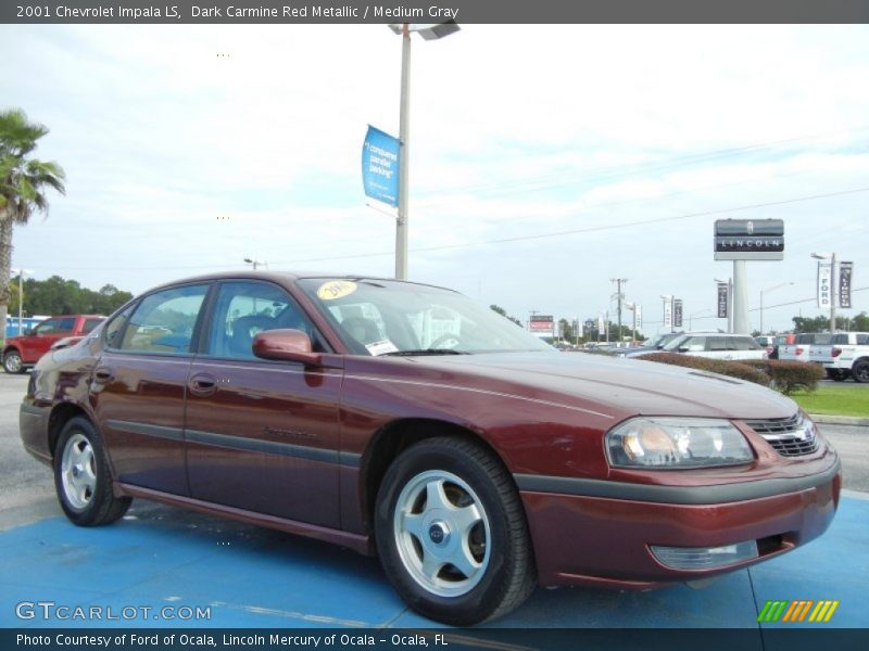 Dark Carmine Red Metallic / Medium Gray 2001 Chevrolet Impala LS