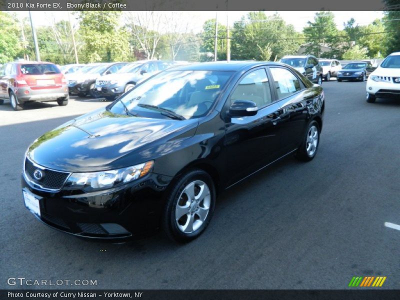 Ebony Black / Coffee 2010 Kia Forte EX