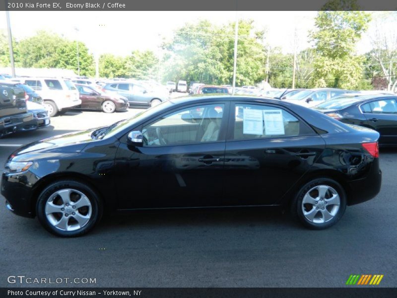 Ebony Black / Coffee 2010 Kia Forte EX