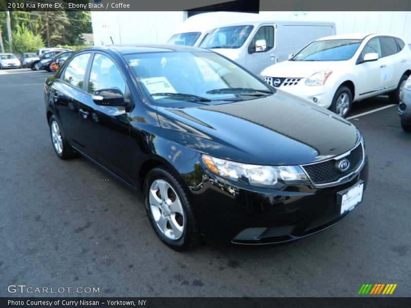 Ebony Black / Coffee 2010 Kia Forte EX