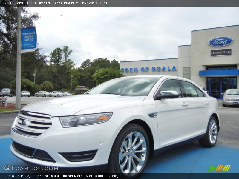 White Platinum Tri-Coat / Dune 2013 Ford Taurus Limited