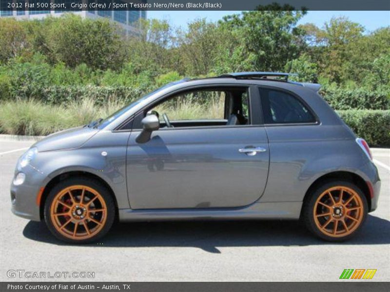 Grigio (Grey) / Sport Tessuto Nero/Nero (Black/Black) 2012 Fiat 500 Sport
