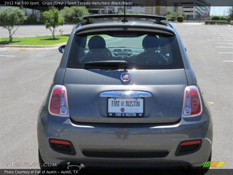 Grigio (Grey) / Sport Tessuto Nero/Nero (Black/Black) 2012 Fiat 500 Sport