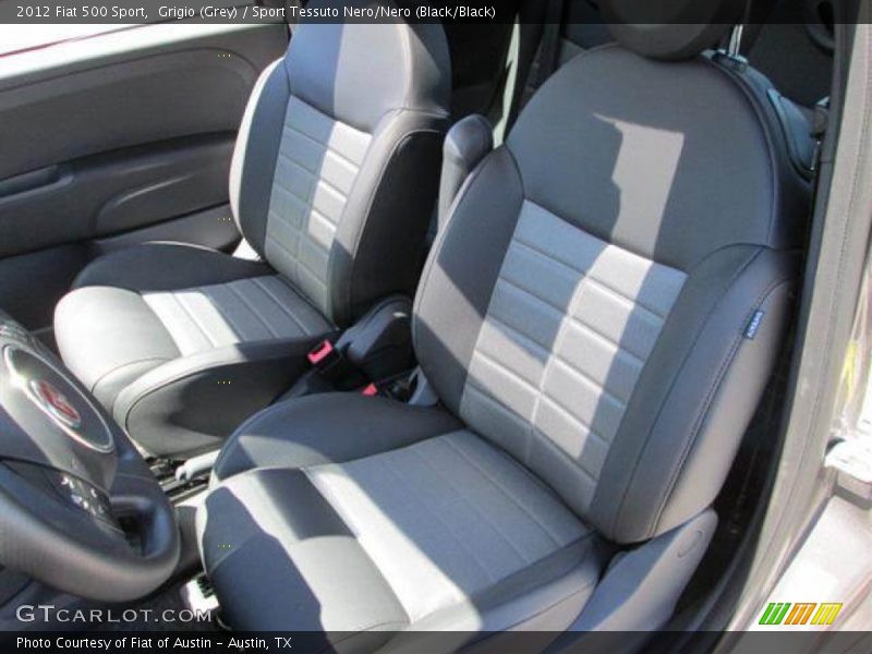 Grigio (Grey) / Sport Tessuto Nero/Nero (Black/Black) 2012 Fiat 500 Sport