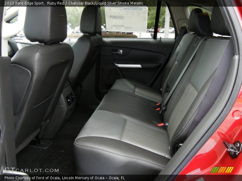 Ruby Red / Charcoal Black/Liquid Silver Smoke Metallic 2013 Ford Edge Sport