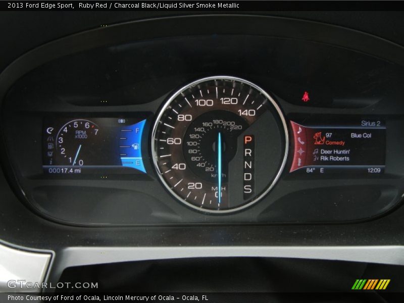 Ruby Red / Charcoal Black/Liquid Silver Smoke Metallic 2013 Ford Edge Sport