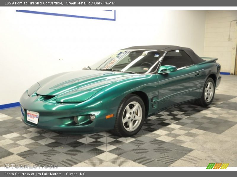 Green Metallic / Dark Pewter 1999 Pontiac Firebird Convertible