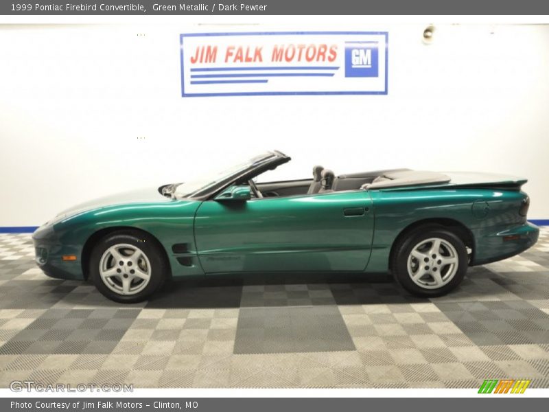 Green Metallic / Dark Pewter 1999 Pontiac Firebird Convertible