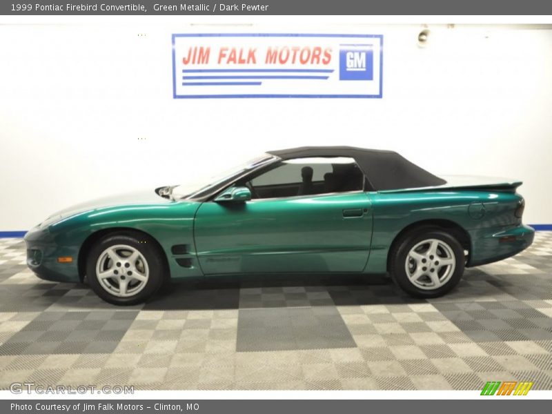 Green Metallic / Dark Pewter 1999 Pontiac Firebird Convertible