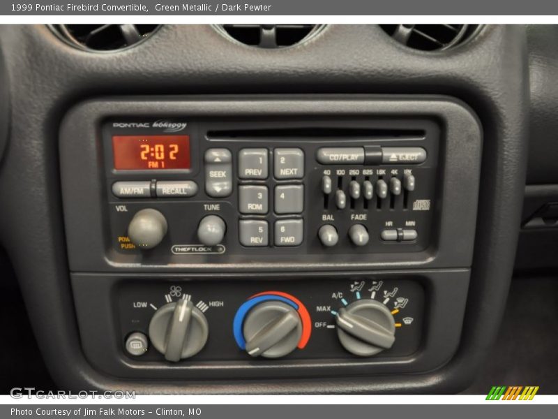 Controls of 1999 Firebird Convertible