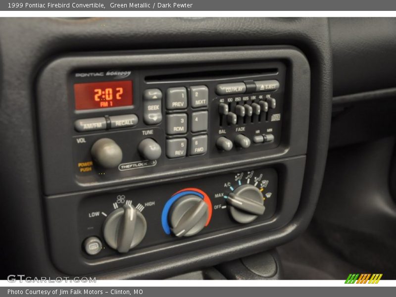 Controls of 1999 Firebird Convertible