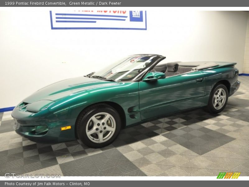 Green Metallic / Dark Pewter 1999 Pontiac Firebird Convertible