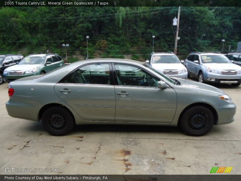 Mineral Green Opalescent / Taupe 2005 Toyota Camry LE